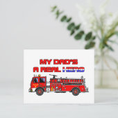 Real Hero Firefighter Postkarte (Stehend Vorderseite)