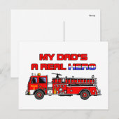 Real Hero Firefighter Postkarte (Vorne/Hinten)