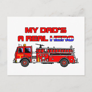Real Hero Firefighter Postkarte