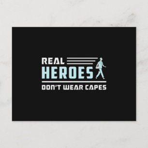 Real Heroes Paramedic Ambulance EMS EMT Funny Postkarte