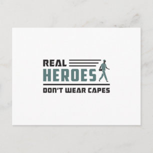 Real Heroes Paramedic Ambulance EMT EMS Funny Postkarte