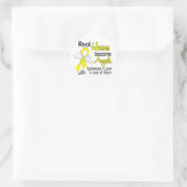 Real Heroes wird Angels Sarcoma Runder Aufkleber (Tasche)