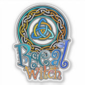 Real Hexe Aufkleber (Vorderseite)