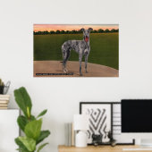 REAL HUNTSMAN Famous Greyhound Dog Poster (Heimbüro)