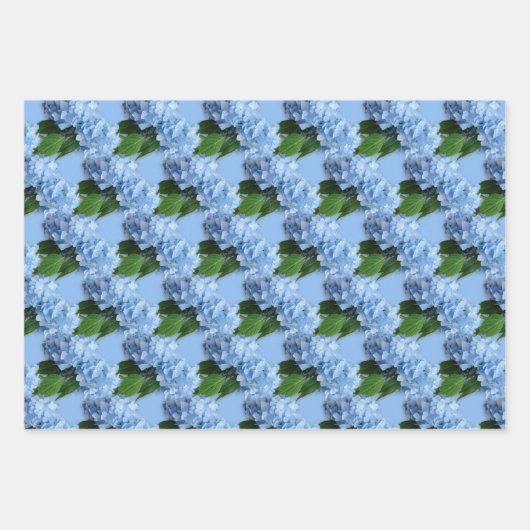Real Hydrangea-Blume Geschenkpapier Set (Vorderseite)