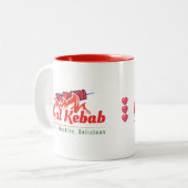 Real-Kebab-Kaffee Zweifarbige Tasse (Vorderseite Links)