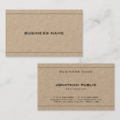 Real Kraft Paper Creative Beruflich Company Visitenkarte (Vorne/Hinten)