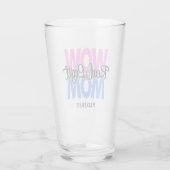 Real Legit Wow Mama Print Glass (Pink & Blau) Glas (Rückseite)