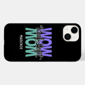 Real Legit Wow Mama Print (Lila & Aquamarin) Fall Case-Mate iPhone Hülle (Rückseite (Horizontal))