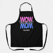 Real Legit Wow Mama Print (Rosa & Blau) Schürze (Vorderseite)