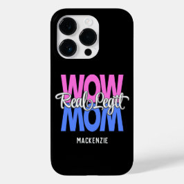 Real Legit Wow Mama Print (Rosa, Blau & Weiß) Case-Mate iPhone 14 Pro Hülle