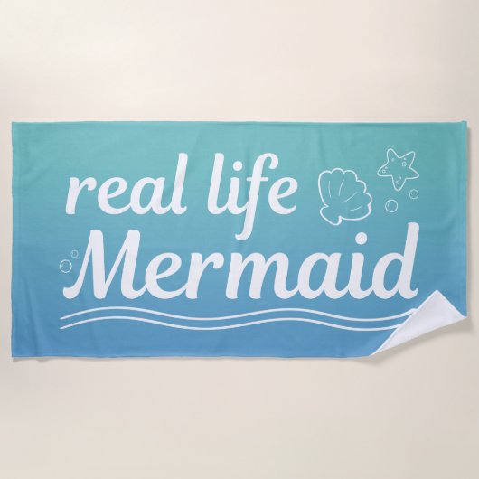 Real Life Mermaid Strandtuch (Vorderseite)