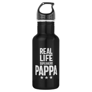 Real Life Superhero Pappa Father Gift Edelstahlflasche