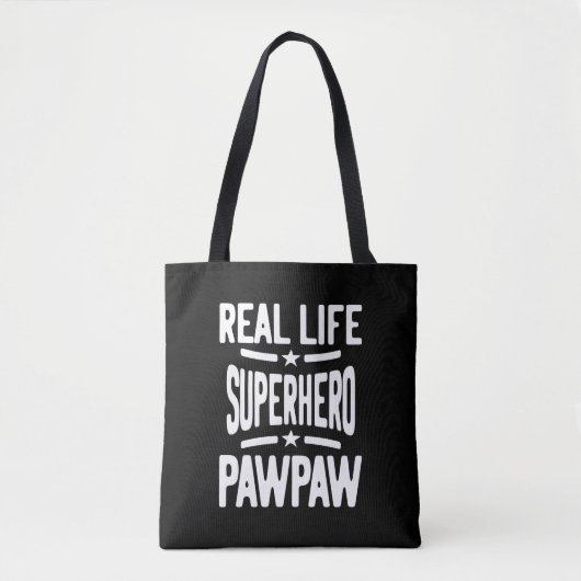 Real Life Superhero Pawpaw | Vater Opa Tasche (Vorderseite)
