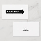 Real Life Swip Right Card Visitenkarte (Vorne/Hinten)
