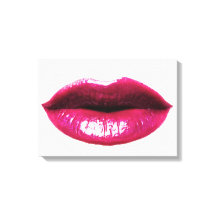 Real LIps Wrapped Canvas 20x14"