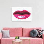 Real LIps Wrapped Canvas 20x14" Leinwanddruck (Insitu (Wohnzimmer))
