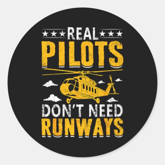 Real Lots Don't Need Runways  Runder Aufkleber (Vorderseite)