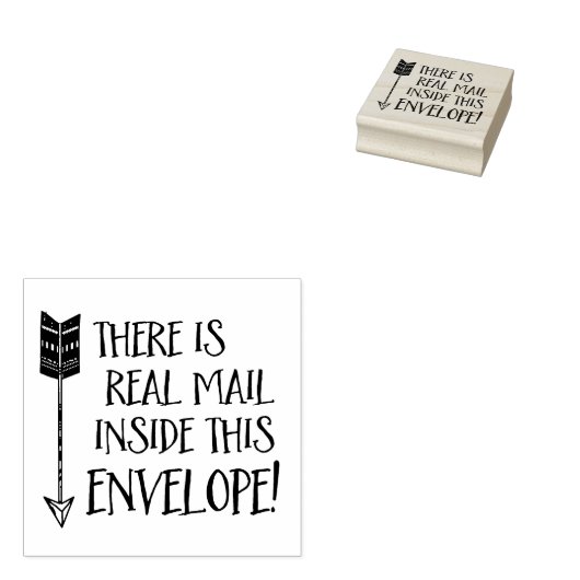 Real Mail Inside Envelope Art Gummistempel (Stempel)
