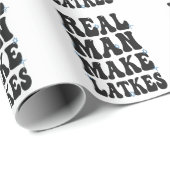 Real Man macht Latkes Funny Groovy Hanukkah Geschenkpapier (Rolleneckpunkt)