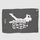 Real Man Play Golf Funny Golf Thema Golfhandtuch (Horizontal)