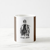 "Real Man, Real Brew: Personalisierte Keramik Tass Kaffeetasse (Mittel)