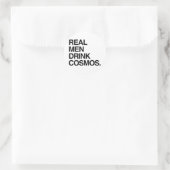 REAL MÄNNER GETRÄNKEN COSMOS RUNDER AUFKLEBER (Tasche)