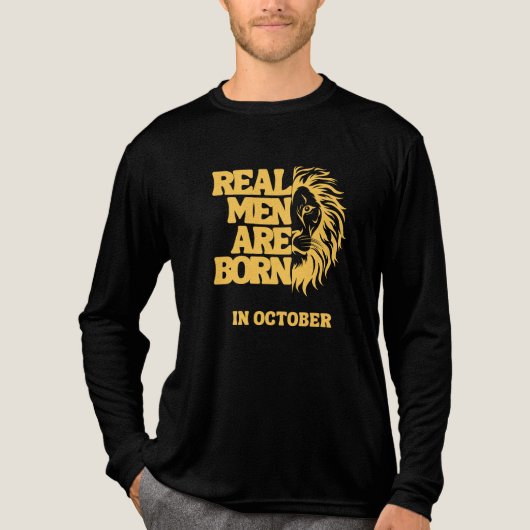 Real Men Are Born In October Tri-Blend Shirt (Vorderseite)
