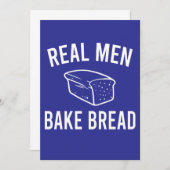 Real Men Bake Brot - Funny Baking Design Einladung (Vorne/Hinten)