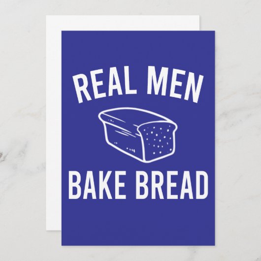 Real Men Bake Brot - Funny Baking Design Einladung (Vorne/Hinten)