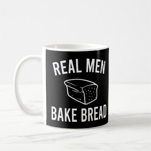 Real Men Bake Brot - Funny Baking Design Kaffeetasse (Links)