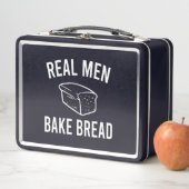 Real Men Bake Brot - Funny Baking Design Metall Brotdose (Beispiel)