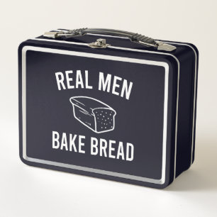 Real Men Bake Brot - Funny Baking Design Metall Brotdose