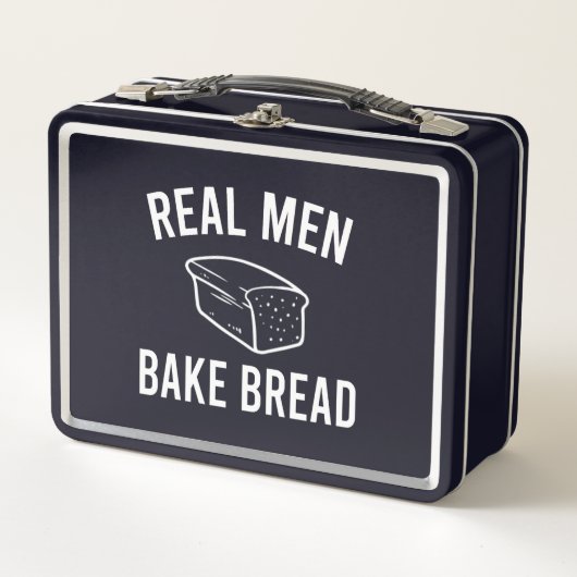 Real Men Bake Brot - Funny Baking Design Metall Brotdose (Vorderseite)