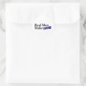 Real Men bilden Twins (B) Runder Aufkleber (Tasche)