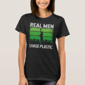 Real Men Chase Plastic Ultimate Frisbee T-Shirt (Vorderseite)