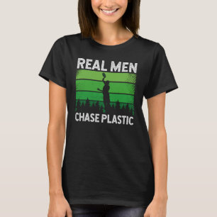 Real Men Chase Plastic Ultimate Frisbee T-Shirt