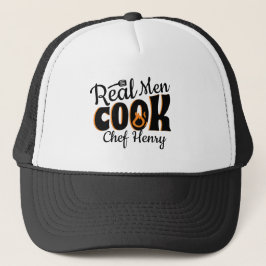 Real Men Cook Black Truckerkappe