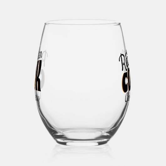 Real Men Cook Black Weinglas Ohne Stiel (Rechts)