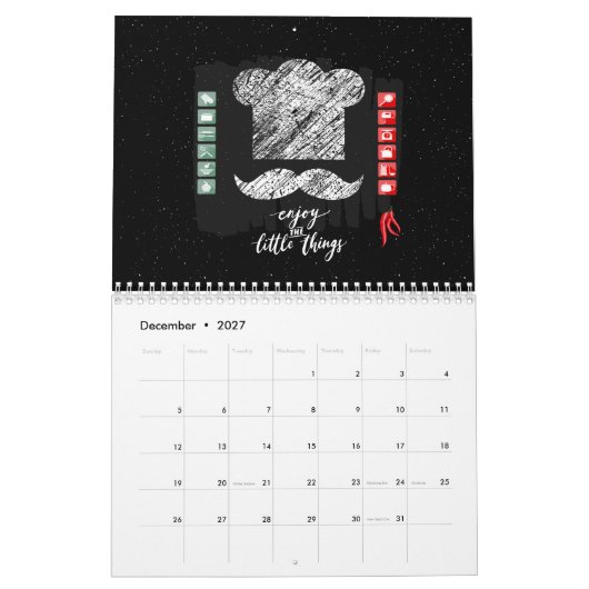 Real Men Cook mit Zitaten Kalender (Dez 2027)