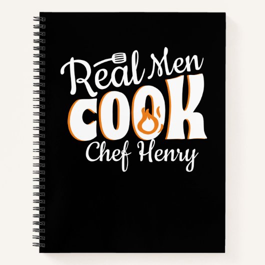 Real Men Cook recipes Notizblock (Vorderseite)