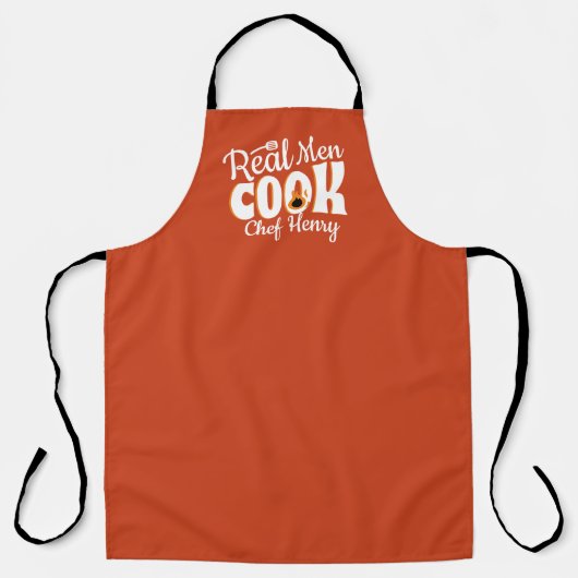 Real Men Cook Schürze (Vorderseite)