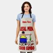 Real Men Cook Schürze - Text hinzufügen, Schürze (Getragen)