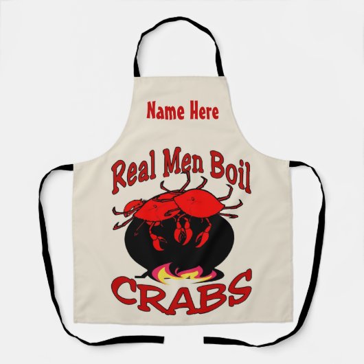 Real Men Cook Schürze - Text hinzufügen, Schürze (Vorderseite)