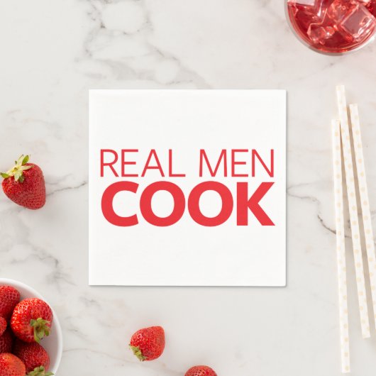 Real Men Cook Serviette (Beispiel)