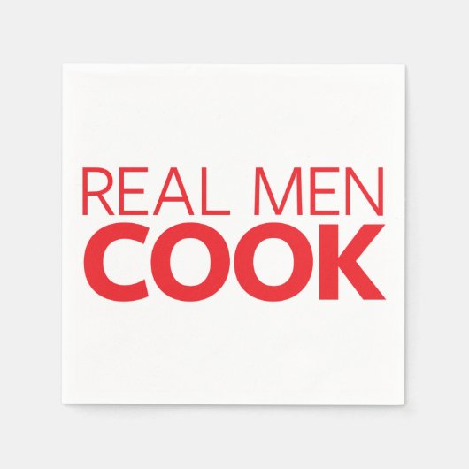 Real Men Cook Serviette (Vorderseite)