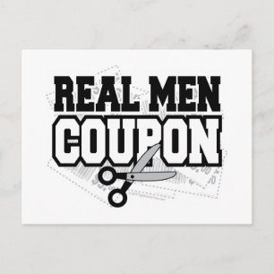 Real Men Coupon Postkarte