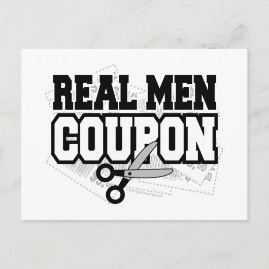 Real Men Coupon Postkarte (Vorderseite)