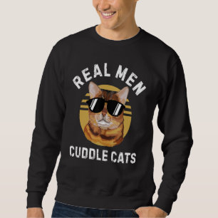 Real Men Cuddle Bengalisch Cat Cat Vater Glasseise Sweatshirt