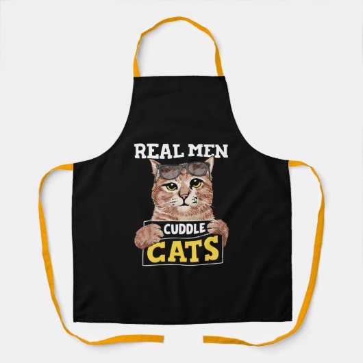 Real Men Cuddle Cats Schürze (Vorderseite)